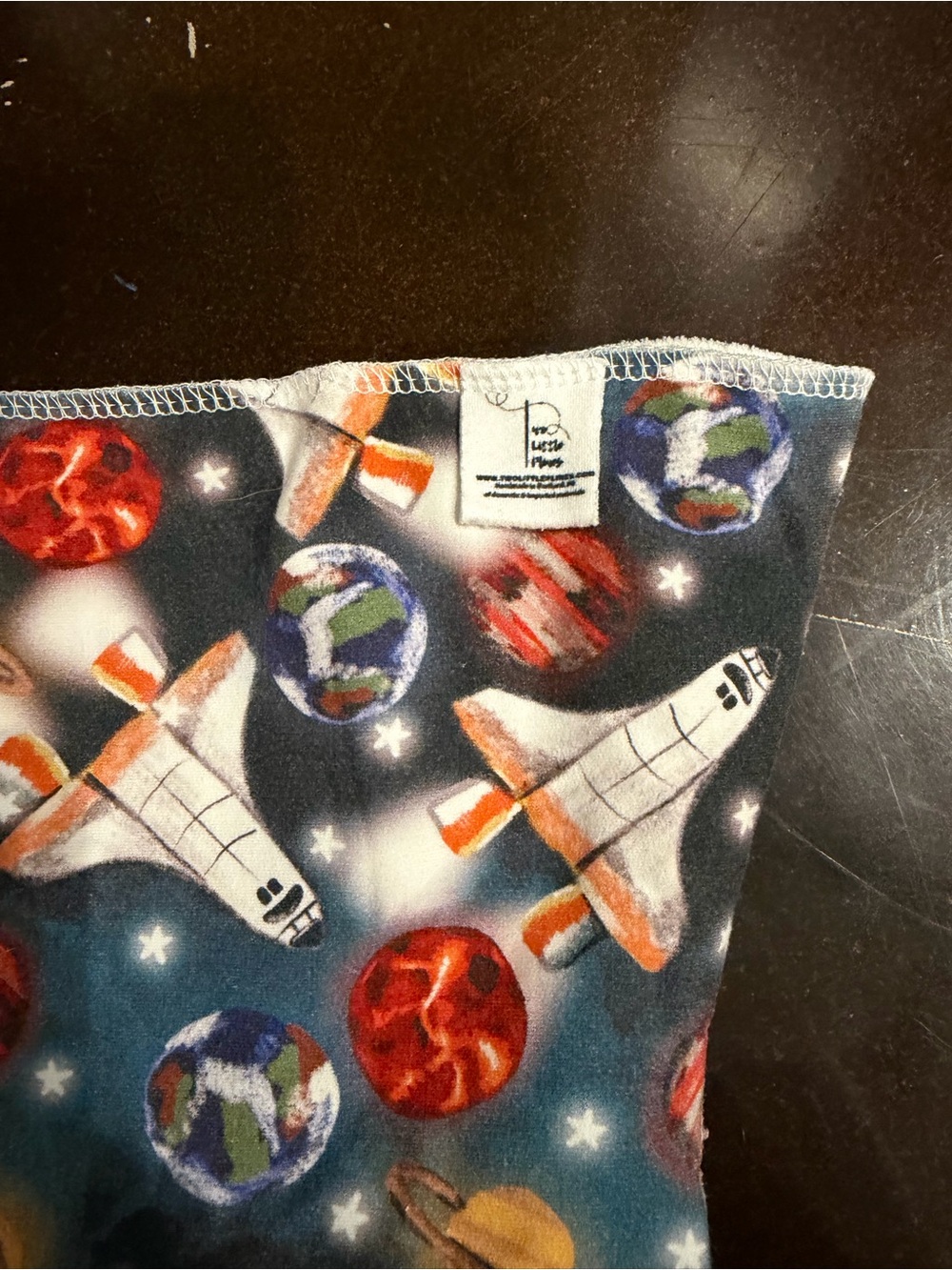Two Little Plines Stretchy Preflat cloth diaper- Space print - Picture 3 of 4